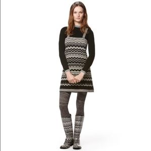 Missoni For Target Black Chevron Knit Dress in Black and White, Size M